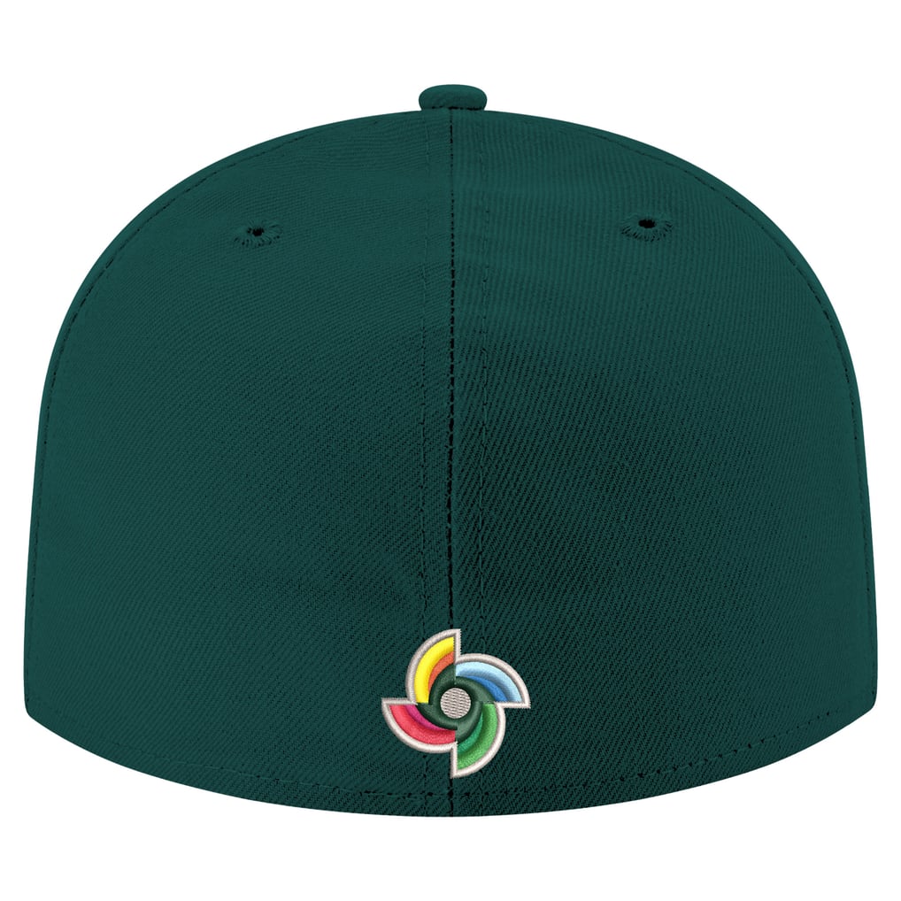 Casquette ajustée New Era 59FIFTY, qualification pour la Classique mondiale de baseball 2025, Afrique du Sud - Vert foncé